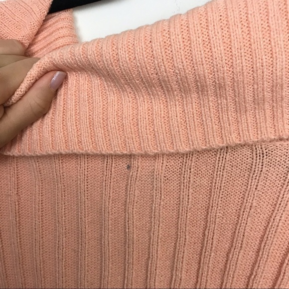 New York & Co Company Soho Jeans Peach Cable Sweater - Picture 9 of 9